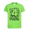 Дитяча футболка 4 - Four Лаймовий фото
