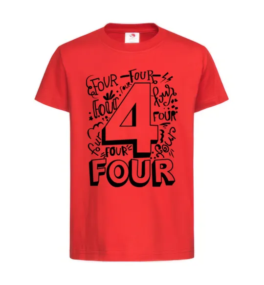 Дитяча футболка 4 - Four Червоний фото