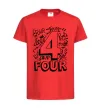 Дитяча футболка 4 - Four Червоний фото