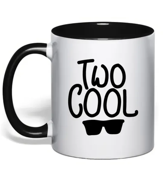 Чашка с цветной ручкой Two cool Черный фото
