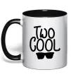 Чашка с цветной ручкой Two cool Черный фото