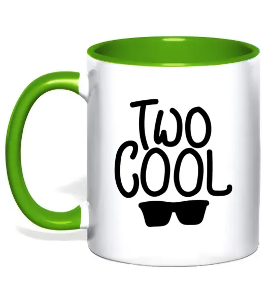 Чашка с цветной ручкой Two cool Зеленый фото