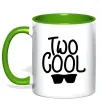 Чашка с цветной ручкой Two cool Зеленый фото