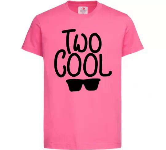Детская футболка Two cool Ярко-розовый фото