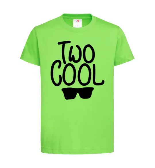 Дитяча футболка Two cool Лаймовий фото