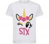 Дитяча футболка Six unicorn Білий фото