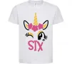 Детская футболка Six unicorn Белый фото