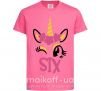 Дитяча футболка Six unicorn Яскраво-рожевий фото