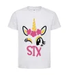 Дитяча футболка Six unicorn Білий фото
