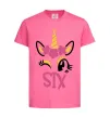 Дитяча футболка Six unicorn Яскраво-рожевий фото