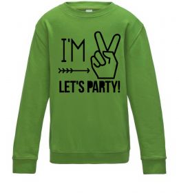 Дитячий світшот I am two let's party
