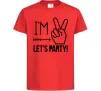 Детская футболка I am two let's party Красный Детская футболка I am two let's party Красный фото