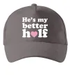 Кепка He is my better half Серый фото