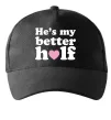 Кепка He is my better half Чорний фото