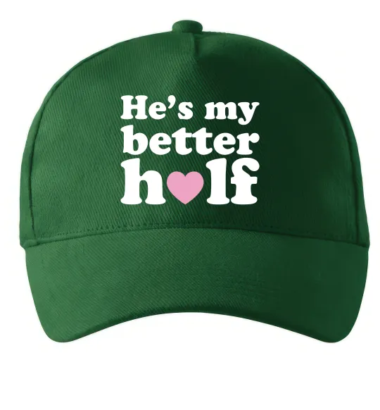 Кепка He is my better half Темно-зелений фото