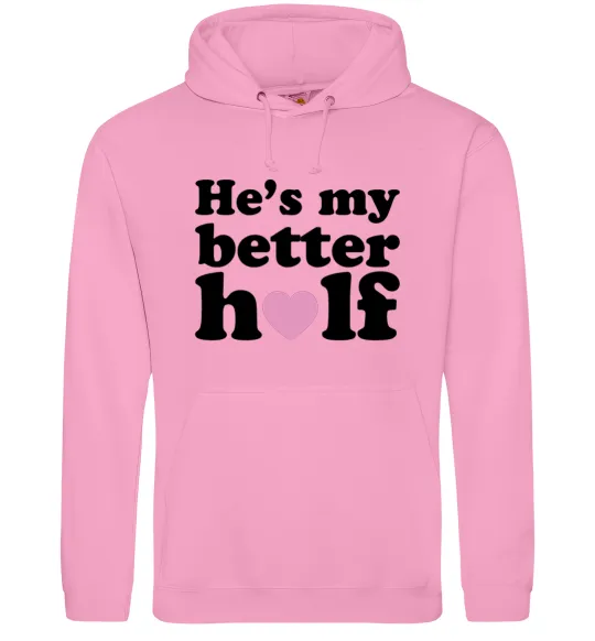 Женская толстовка (худи) He is my better half Розовый фото