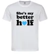 Чоловіча футболка She is my better half Білий фото