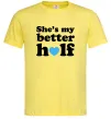 Чоловіча футболка She is my better half Лимонний фото