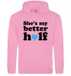 Мужская толстовка (худи) She is my better half Розовый Мужская толстовка (худи) She is my better half Розовый фото