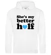 Мужская толстовка (худи) She is my better half Белый Мужская толстовка (худи) She is my better half Белый фото