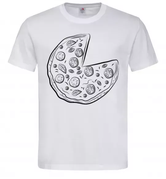 Мужская футболка Pizza Белый фото