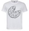 Чоловіча футболка Pizza Білий фото