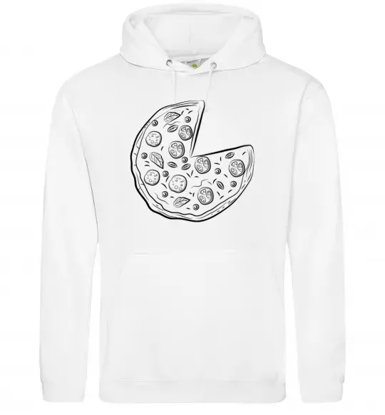 Мужская толстовка (худи) Pizza Белый фото
