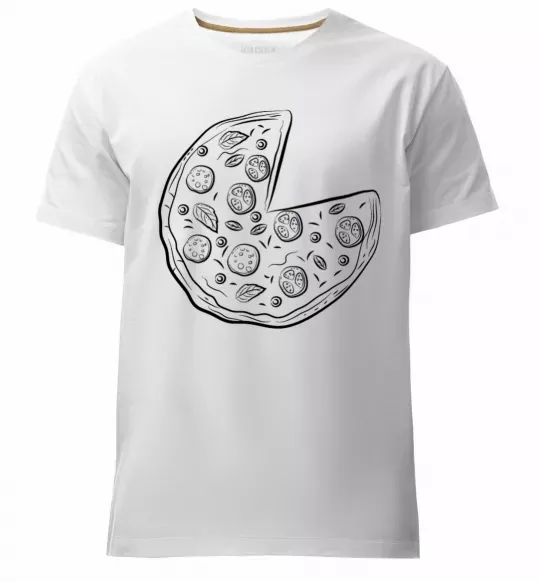 Чоловіча преміум футболка Pizza Білий фото
