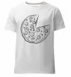 Чоловіча преміум футболка Pizza Білий фото
