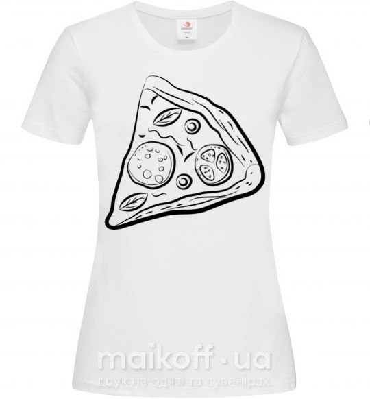 Женская футболка Part of pizza Белый фото
