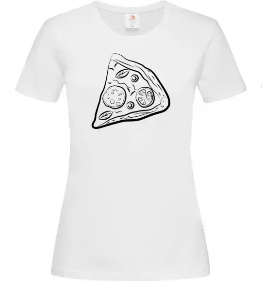 Жіноча футболка Part of pizza Білий фото
