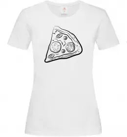 Женская футболка Part of pizza Белый фото