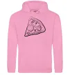 Женская толстовка (худи) Part of pizza Розовый фото