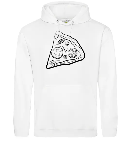 Жіноча толстовка (худі) Part of pizza Білий фото