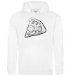 Жіноча толстовка (худі) Part of pizza Білий фото