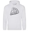 Жіноча толстовка (худі) Part of pizza Сірий меланж фото