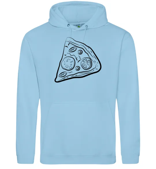Женская толстовка (худи) Part of pizza Голубой фото