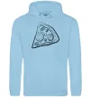 Женская толстовка (худи) Part of pizza Голубой фото