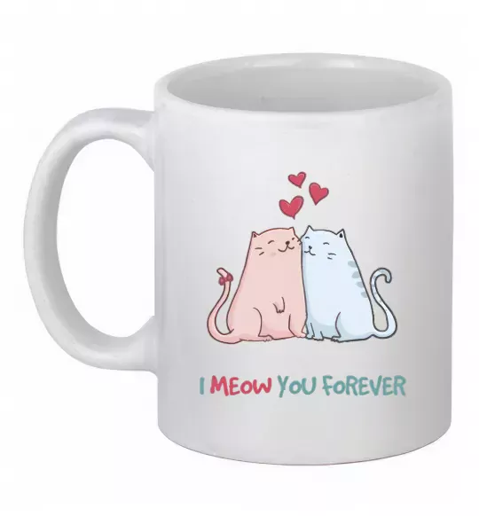Чашка керамічна I meow you forever Білий фото