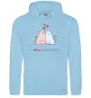 Жіноча толстовка (худі) I meow you forever Блакитний фото