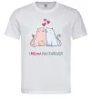 Мужская футболка I meow you forever Белый фото
