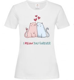 Женская футболка I meow you forever