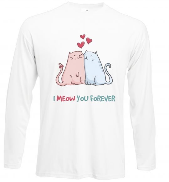 Лонгслів I meow you forever Білий фото