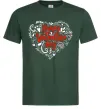 Мужская футболка Happy Valentines day Темно-зеленый фото