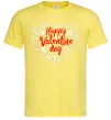 Мужская футболка Happy Valentines day Лимонный фото