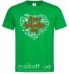 Мужская футболка Happy Valentines day Зеленый фото