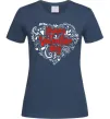 Женская футболка Happy Valentines day Темно-синий Женская футболка Happy Valentines day Темно-синий фото