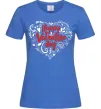 Женская футболка Happy Valentines day Ярко-синий Женская футболка Happy Valentines day Ярко-синий фото