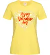 Женская футболка Happy Valentines day Лимонный Женская футболка Happy Valentines day Лимонный фото