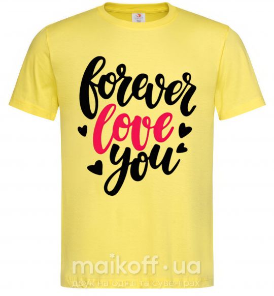 Чоловіча футболка Forever love you Лимонний фото